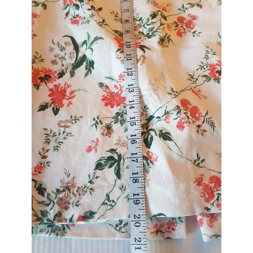 Ann Taylor Factory Womens Skirt Floral Size 6 Petite Slit Office Wear Workcore